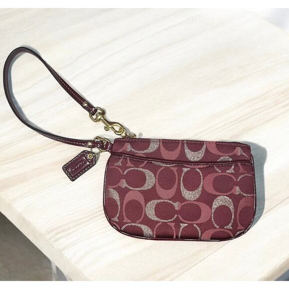 Y2K Coach F18004 Brooke Signature Lurex Shoulder Bag & F46486 Wristlet - Picture 7 of 16